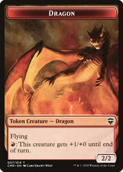 Dragon // Golem Double-Sided Token [Commander Legends Tokens] 