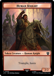 Human Knight // Human Double-Sided Token [The Lord of the Rings: Tales of Middle-Earth Commander Tokens] 