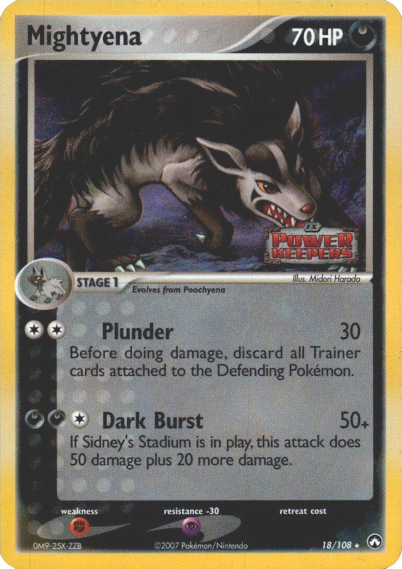 Mightyena (18/108) (Stamped) [EX: Power Keepers] 