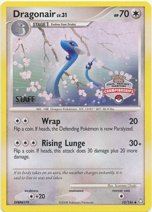 Dragonair (52/146) (State Province Territory Championship Staff) [Diamond &amp; Pearl: Legends Awakened] 