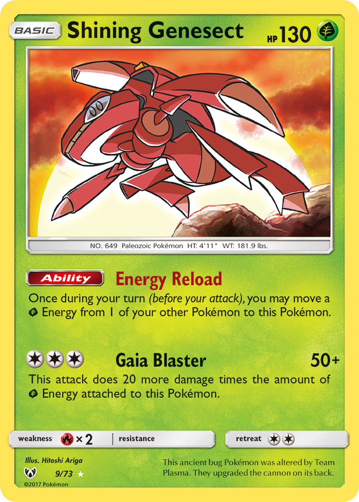 Shining Genesect (9/73) [Sun &amp; Moon: Shining Legends] 