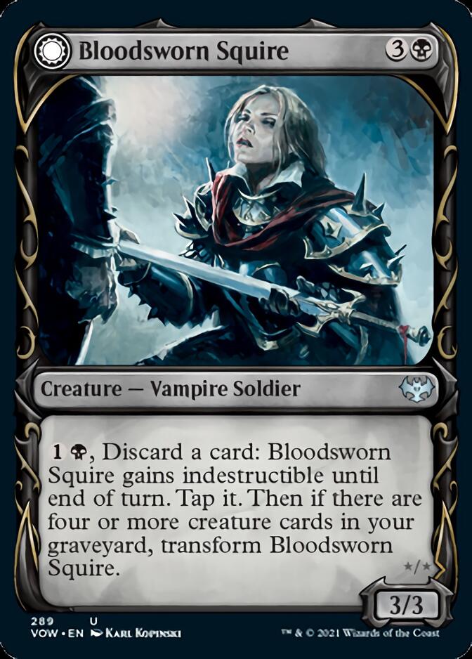 Bloodsworn Squire // Bloodsworn Knight (Showcase Fang Frame) [Innistrad: Crimson Vow] 