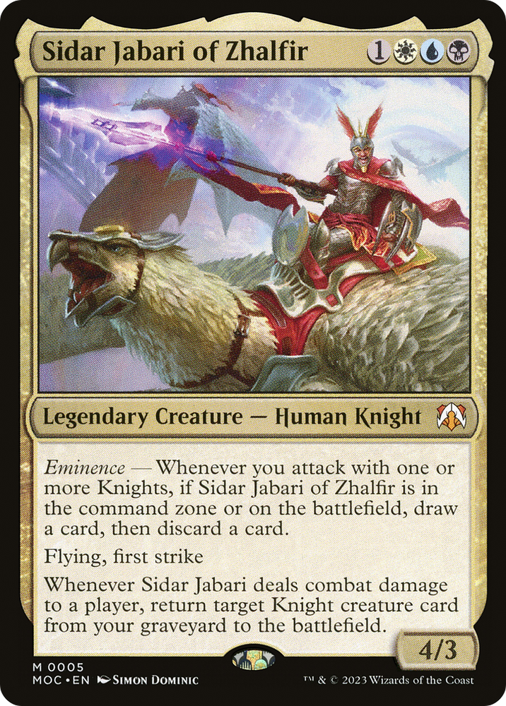 Sidar Jabari of Zhalfir [March of the Machine Commander] 