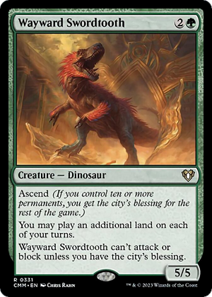 Wayward Swordtooth [Commander Masters] 