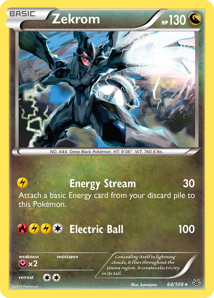 Zekrom (64/108) [XY: Roaring Skies] 