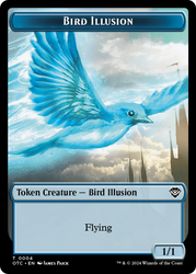 Dragon Elemental // Bird Illusion Double-Sided Token [Outlaws of Thunder Junction Commander Tokens] 