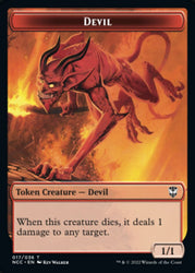 Soldier (33) // Devil Double-Sided Token [Streets of New Capenna Commander Tokens] 