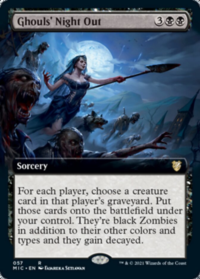 Ghouls' Night Out (Extended Art) [Innistrad: Midnight Hunt Commander] 