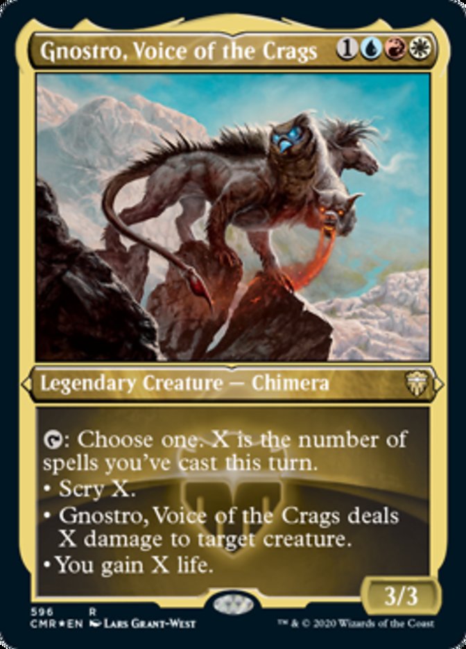 Gnostro, Voice of the Crags (Etched) [Commander Legends] 