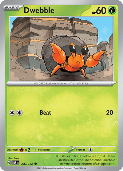 Dwebble (006/182) [Scarlet &amp; Violet: Paradox Rift] 