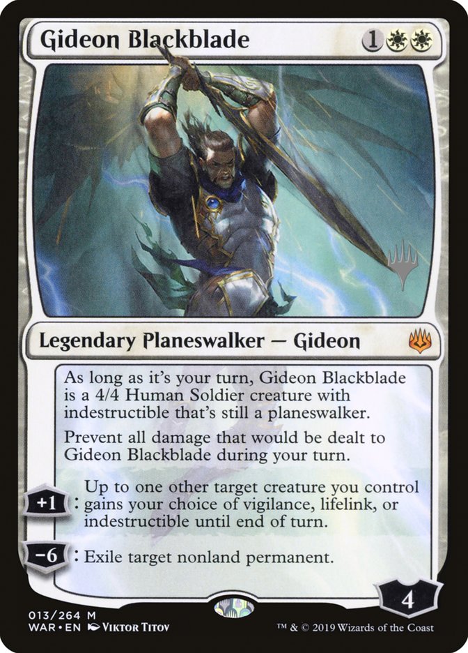 Gideon Blackblade (Promo Pack) [War of the Spark Promos] 