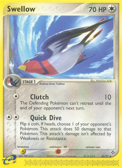 Swellow (45/97) [EX: Dragon] 