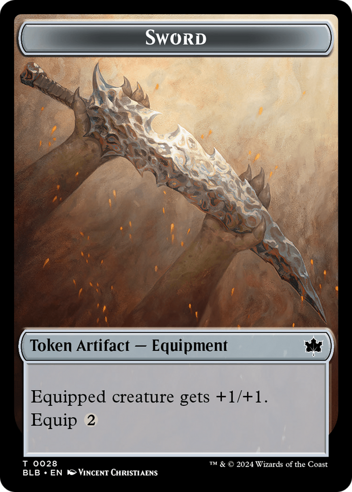 Sword // Manifold Mouse Double-Sided Token [Bloomburrow Tokens] 