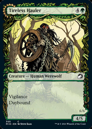 Tireless Hauler // Dire-Strain Brawler (Showcase Equinox) [Innistrad: Midnight Hunt] 
