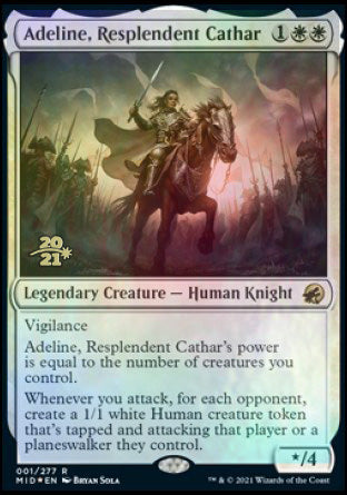 Adeline, Resplendent Cathar [Innistrad: Midnight Hunt Prerelease Promos] 
