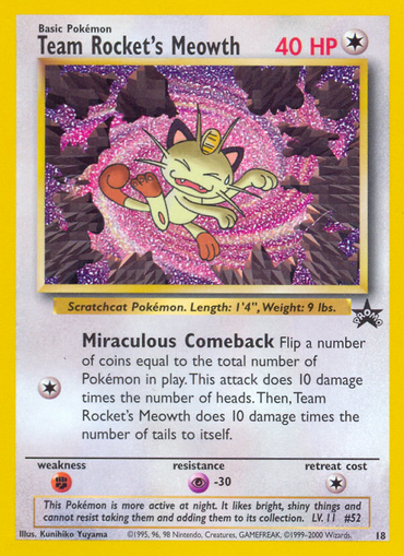 Team Rocket's Meowth (18) [Wizards of the Coast: Black Star Promos] 