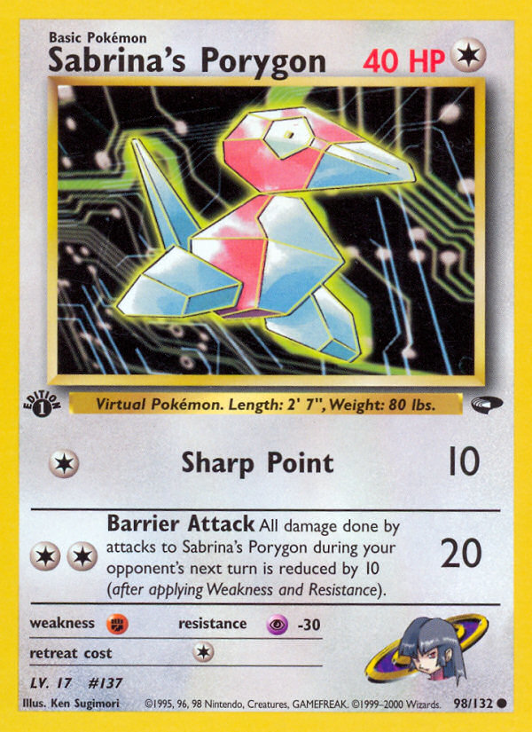 Sabrina's Porygon (98/132) [Gym Challenge 1st Edition] 