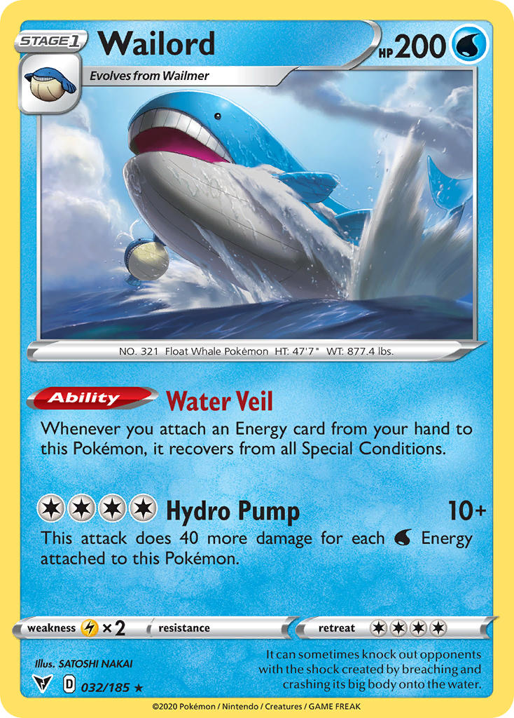 Wailord (032/185) [Sword & Shield: Vivid Voltage] 