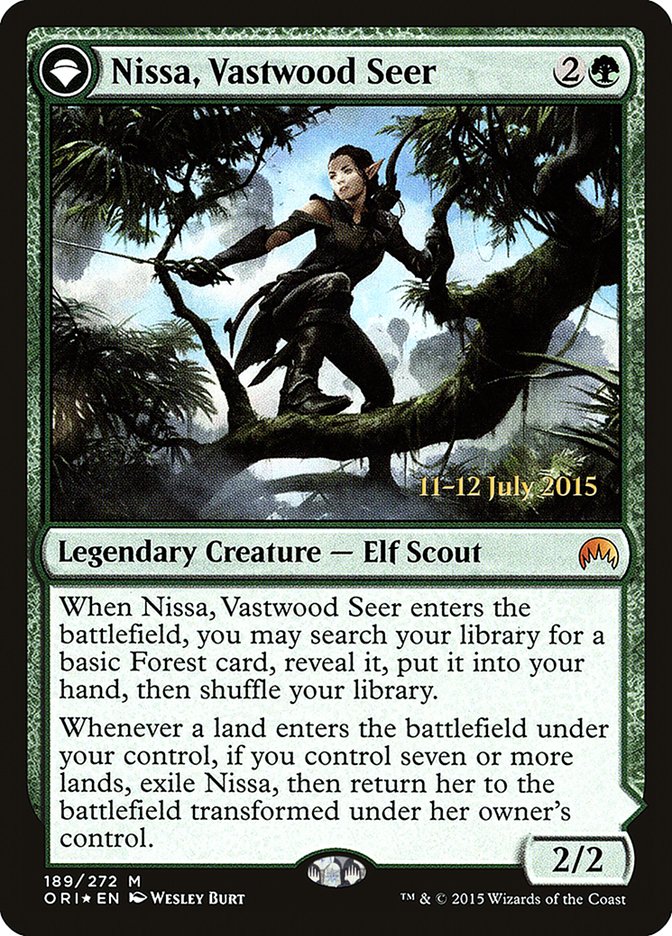 Nissa, Vastwood Seer // Nissa, Sage Animist [Magic Origins Prerelease Promos]