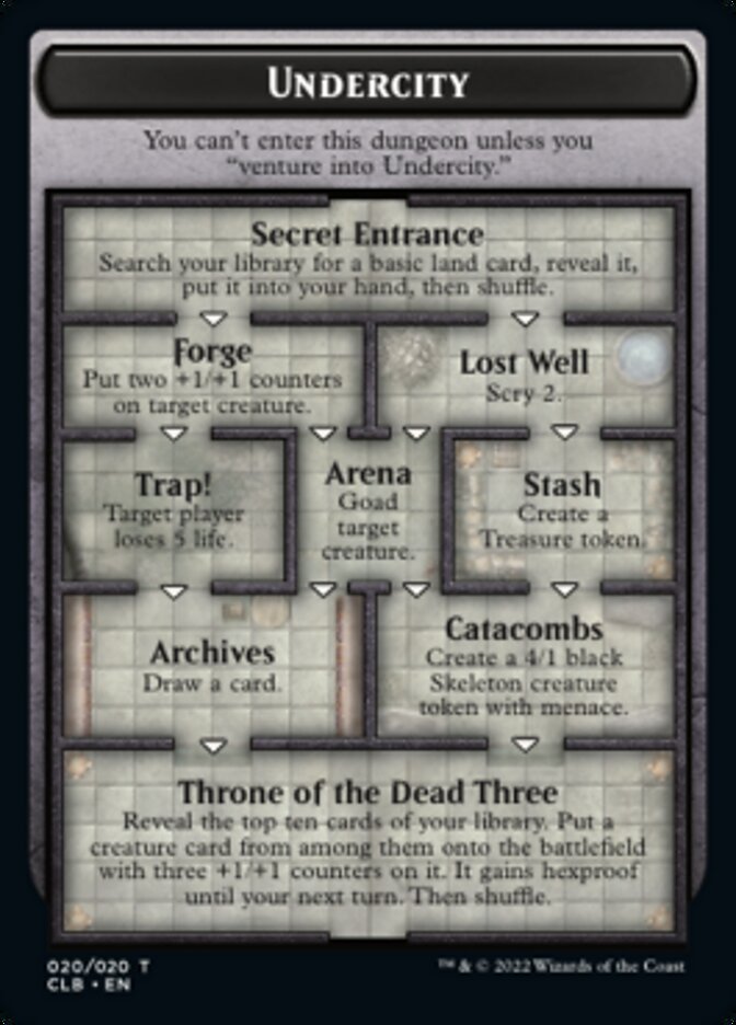 The Initiative // ​​Undercity Double-Sided Token [Commander Legends: Battle for Baldur's Gate Tokens] 