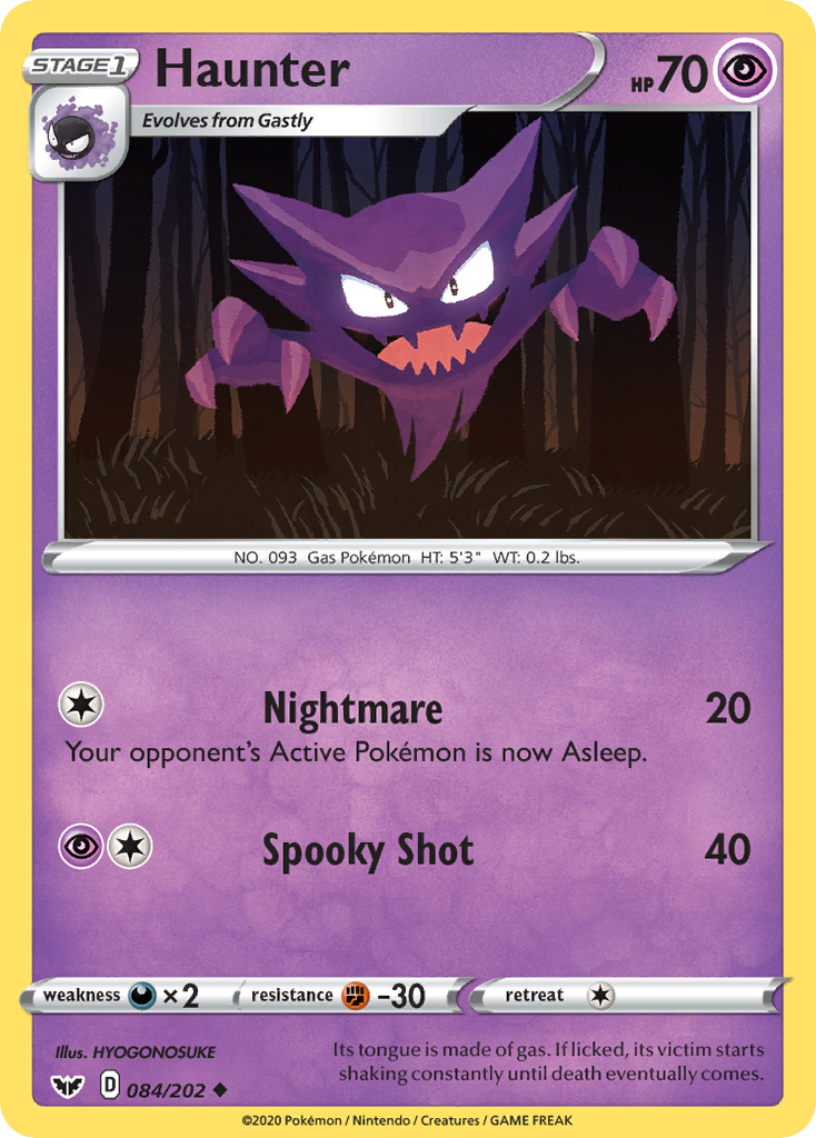 Haunter (084/202) [Sword & Shield: Base Set] 