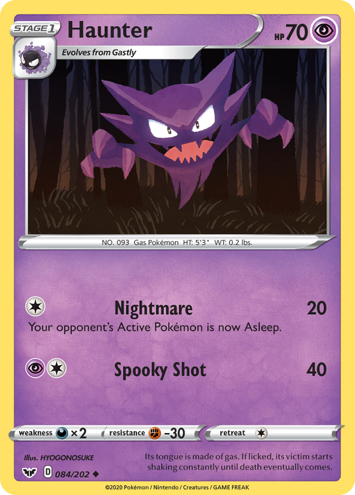 Haunter (084/202) [Sword &amp; Shield: Base Set] 