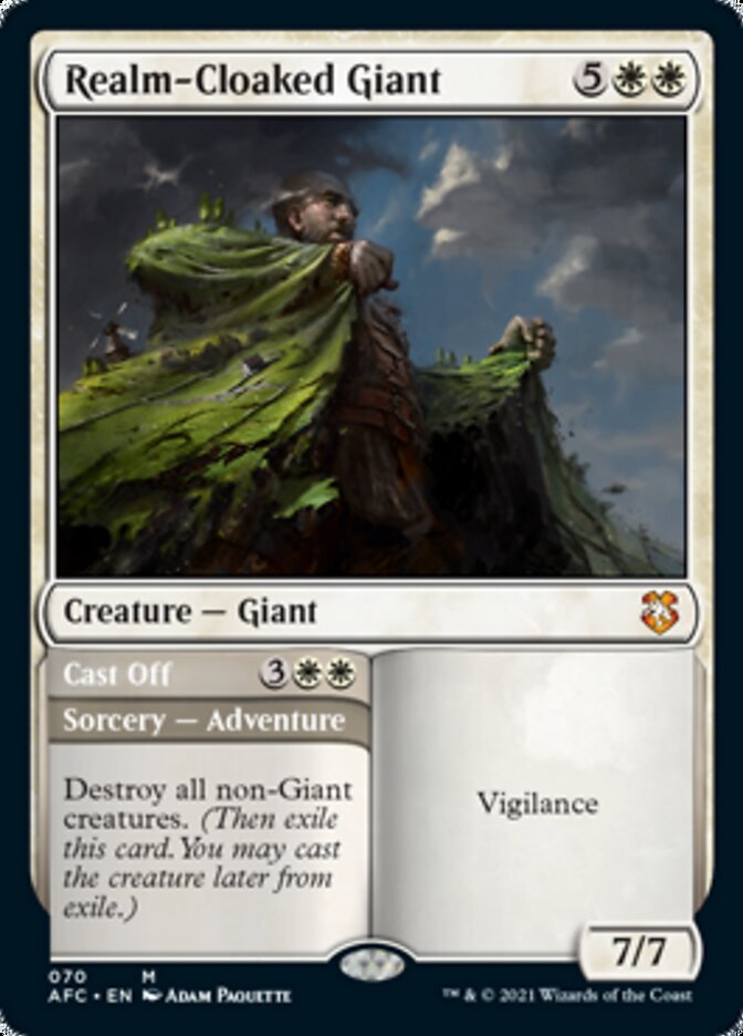 Realm-Cloaked Giant // Cast Off [Dungeons & Dragons: Adventures in the Forgotten Realms Commander] 