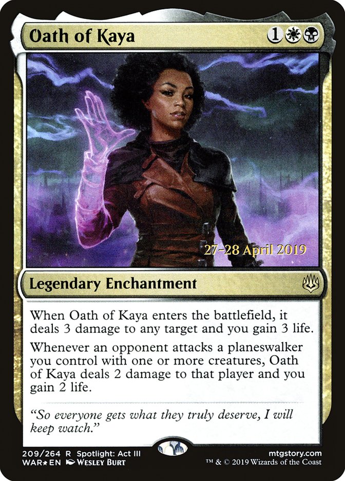 Oath of Kaya [War of the Spark Prerelease Promos] 