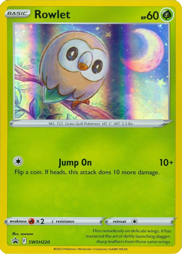 Rowlet (SWSH220) (Cosmos Holo) [Sword & Shield: Black Star Promos] 