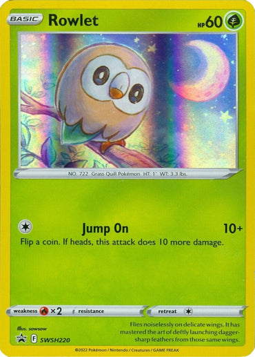 Rowlet (SWSH220) (Cosmos Holo) [Sword &amp; Shield: Black Star Promos] 