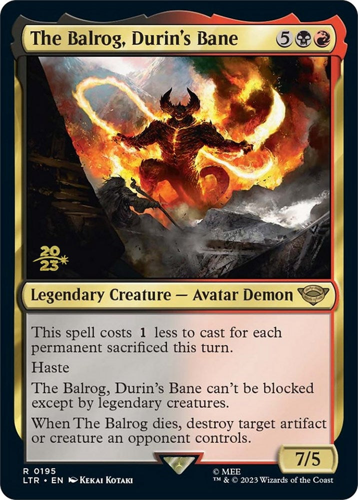 The Balrog, Durin's Bane [The Lord of the Rings: Tales of Middle-Earth Prerelease Promos] 