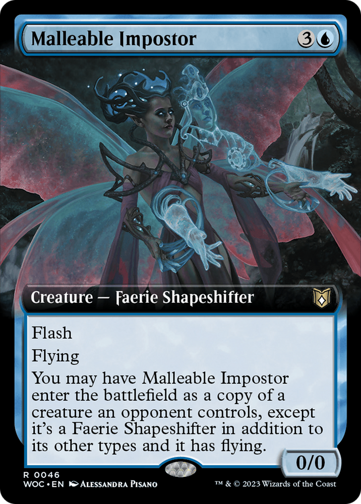 Malleable Impostor (Extended Art) [Wilds of Eldraine Commander] 