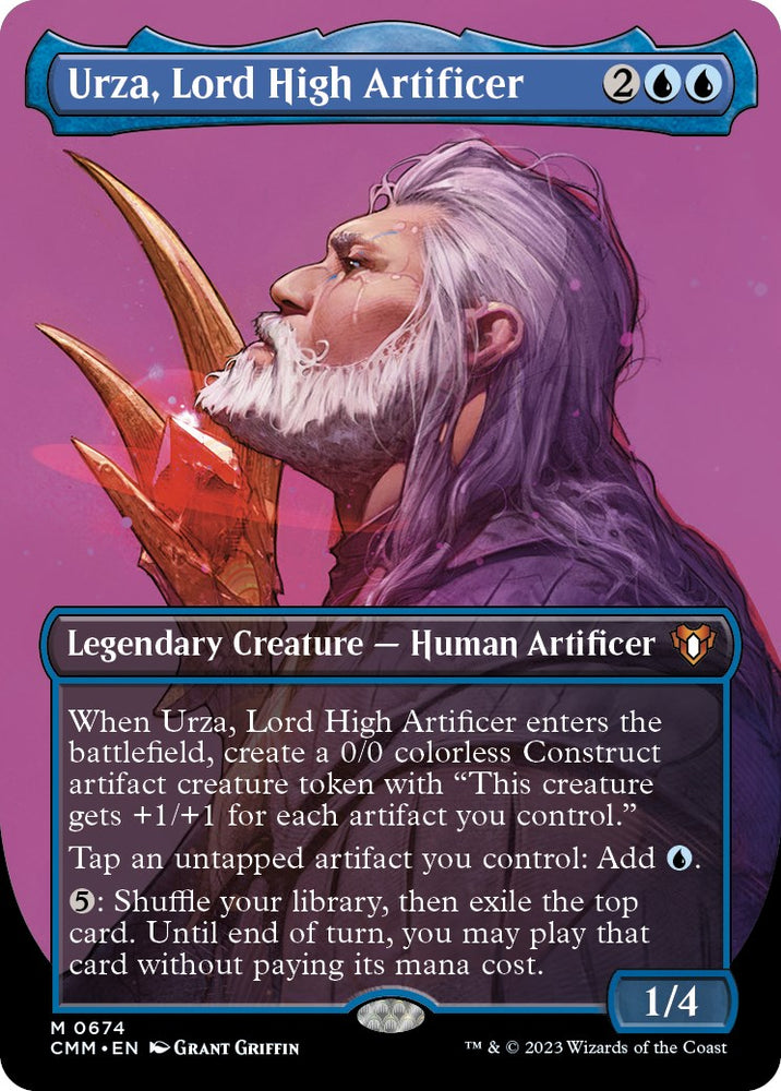 Urza, Lord High Artificer (Borderless Profile) [Commander Masters] 