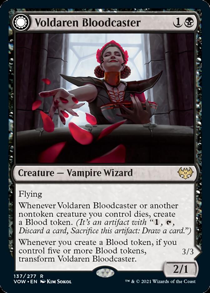 Voldaren Bloodcaster // Bloodbat Summoner [Innistrad: Crimson Vow] 