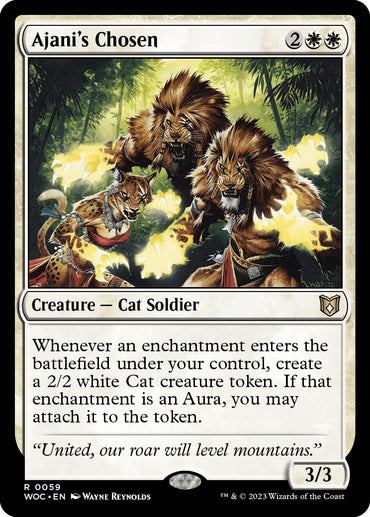 Ajani's Chosen [Wilds of Eldraine Commander] 