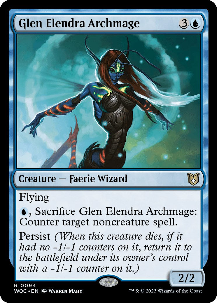 Glen Elendra Archmage [Wilds of Eldraine Commander] 