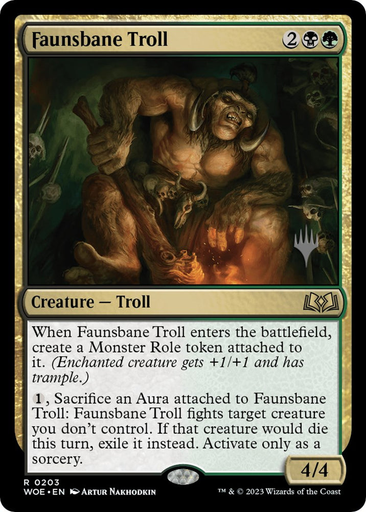 Faunsbane Troll (Promo Pack) [Wilds of Eldraine Promos] 