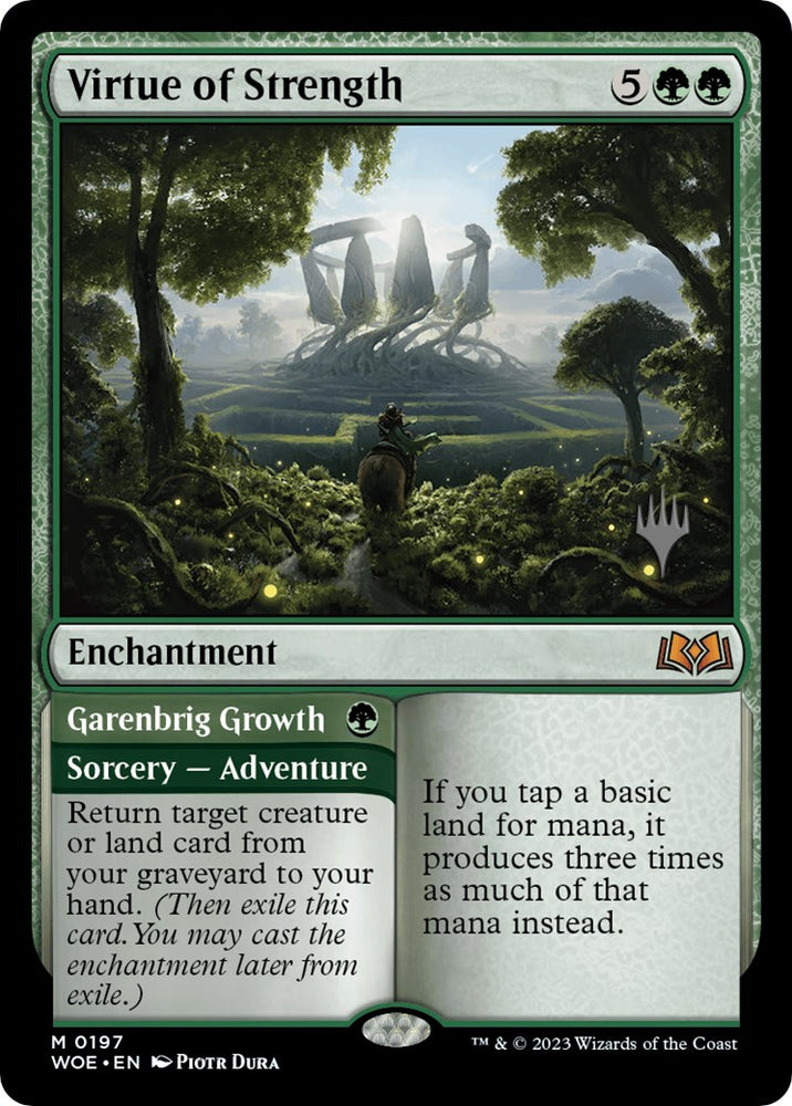 Virtue of Strength // Garenbrig Growth (Promo Pack) [Wilds of Eldraine Promos] 