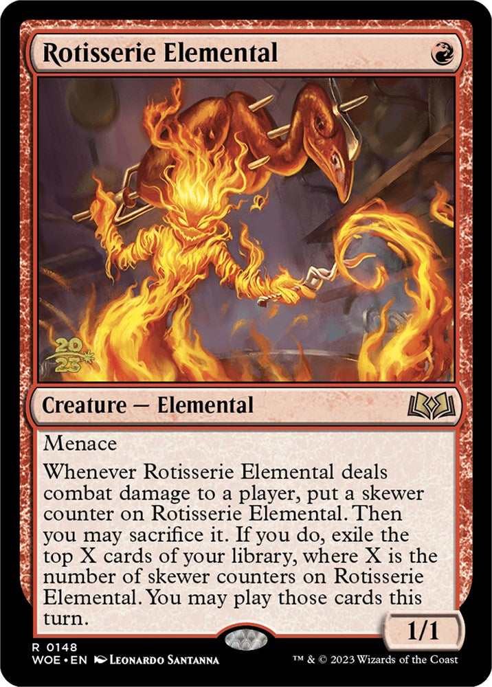 Rotisserie Elemental [Wilds of Eldraine Prerelease Promos] 