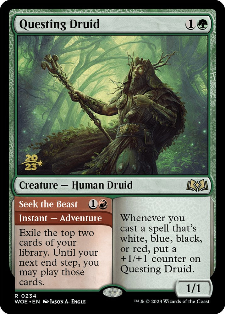 Questing Druid // Seek the Beast [Wilds of Eldraine Prerelease Promos] 