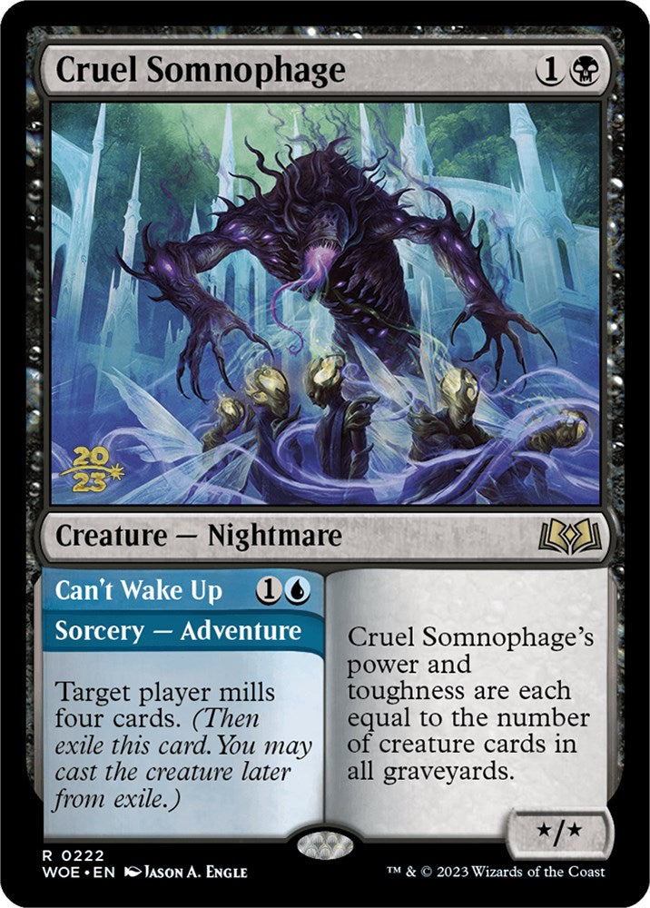 Cruel Somnophage // Can't Wake Up [Wilds of Eldraine Prerelease Promos] 