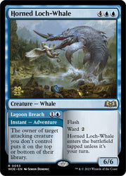 Horned Loch-Whale // Lagoon Breach (Promo Pack) [Wilds of Eldraine Promos] 