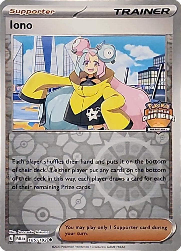 Iono (185/193) (Regional Championships Promo) [League &amp; Championship Cards] 