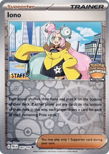 Iono (185/193) (Regional Championships Promo Staff) [League &amp; Championship Cards] 