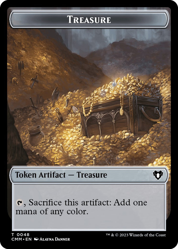 Treasure // Elephant Double-Sided Token [Commander Masters Tokens] 