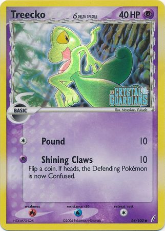 Treecko (68/100) (Delta Species) (Stamped) [EX: Crystal Guardians] 