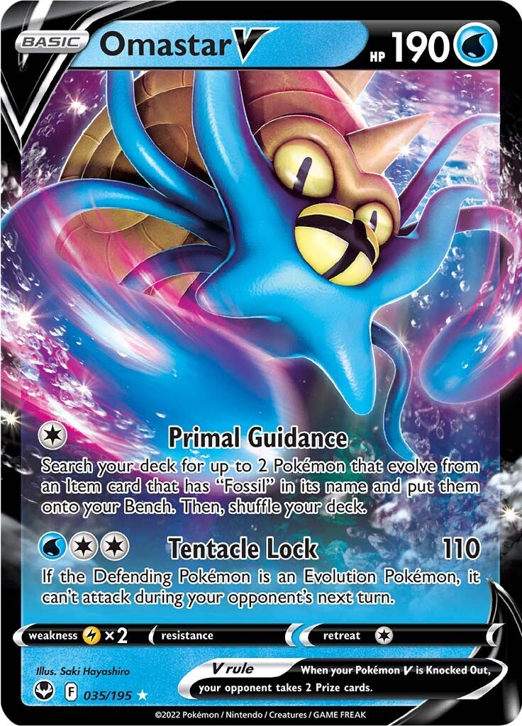 Omastar V (035/195) [Sword & Shield: Silver Tempest] 