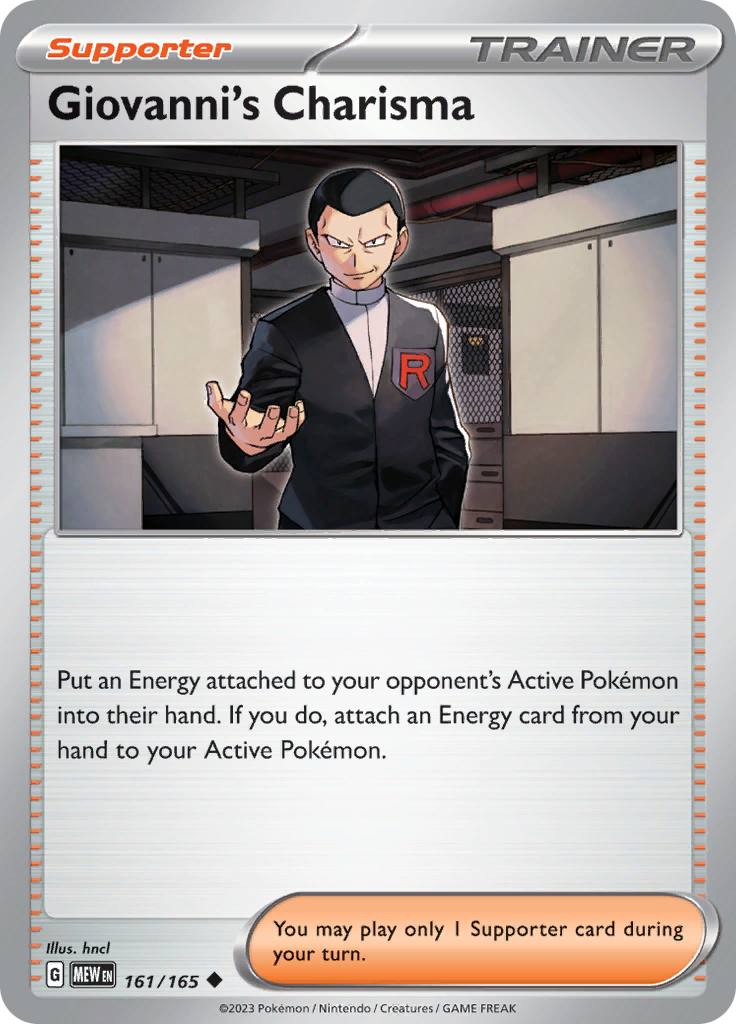 Giovanni's Charisma (161/165) [Scarlet & Violet: 151] 