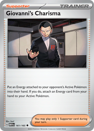 Giovanni's Charisma (161/165) [Scarlet &amp; Violet: 151] 