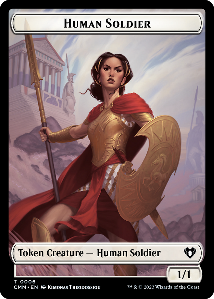 Human Soldier // Knight Double-Sided Token [Commander Masters Tokens] 